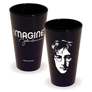 Beatles John Lennon Imagine Black Pint Glass